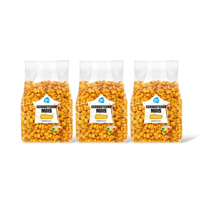 AH Geroosterde mais gezouten 3-pack