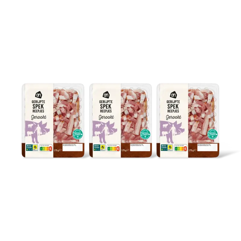 AH Gerijpte spekreepjes 3-pack