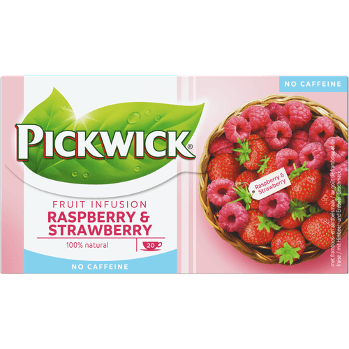 Pickwick Fruit infusion raspberry & strawberry 20 zakjes