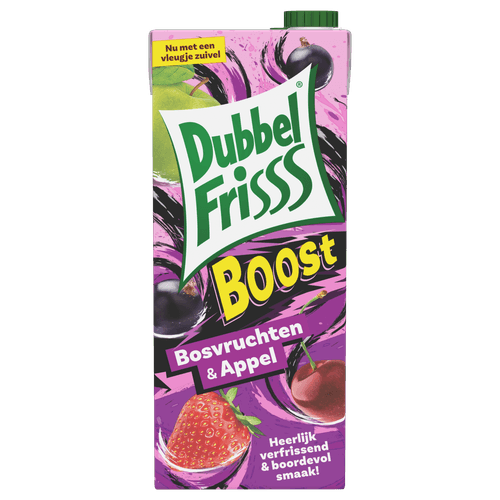 Dubbelfrisss Bosvruchten appel boost