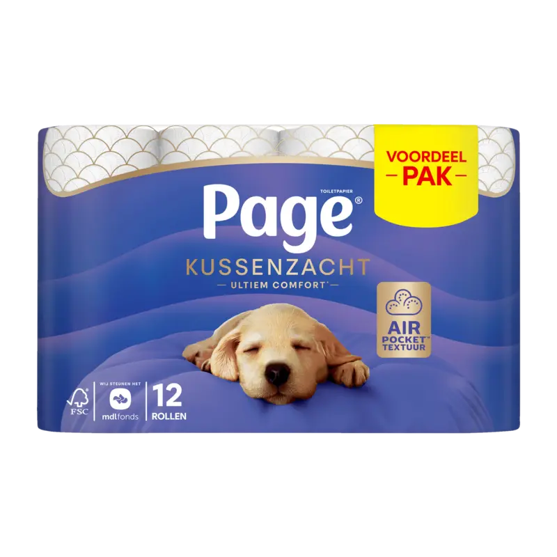 Page Kussenzacht toiletpapier voordeelpak