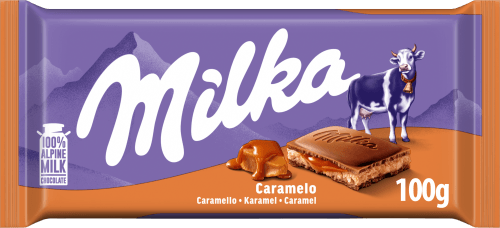 Milka Chocoladereep caramel