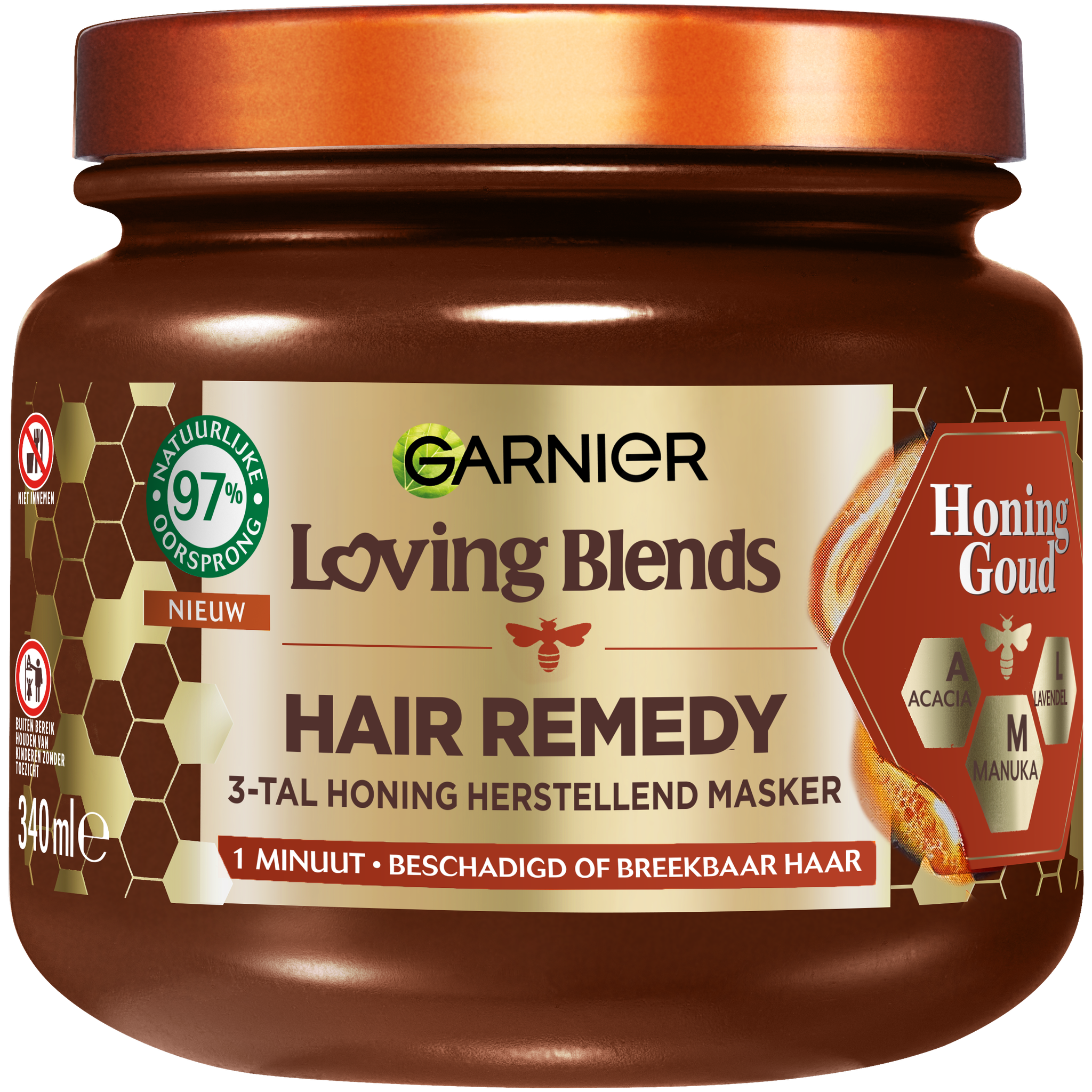 Garnier Loving Blends Honing Goud Haarmasker 340 ML