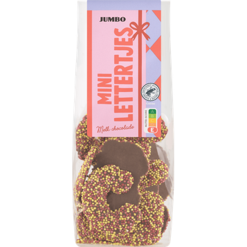 Jumbo Mini Lettertjes Melkchocolade 120 g