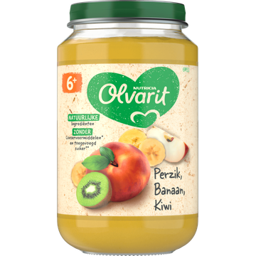 Olvarit 6+ Maanden Perzik Banaan Kiwi 200g
