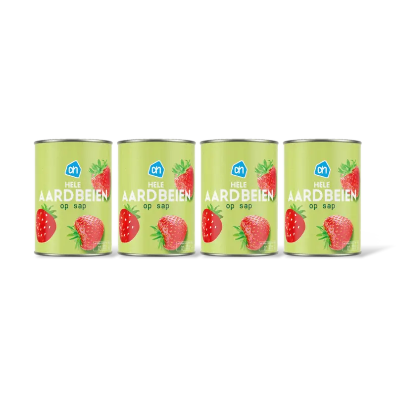 AH Aardbeien op sap 4-pack