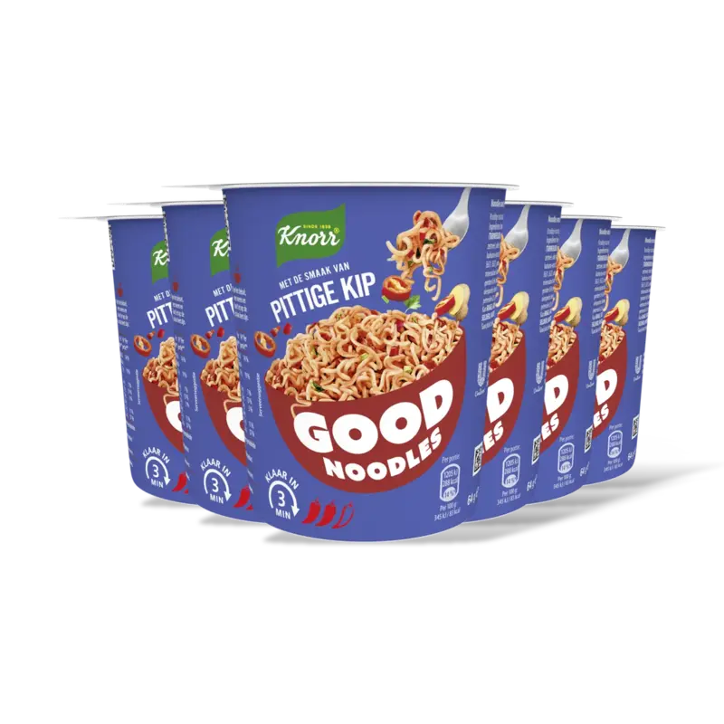 Knorr Good noodles pittige kip 6-pack
