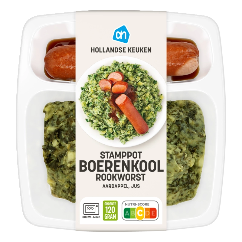 AH Hollandse stamppot boerenkool rookworst