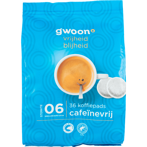 G'woon Koffiepads cafeinevrij