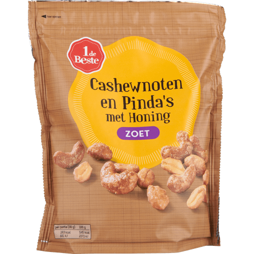 1 de Beste Cashewnoten en pinda's met honing