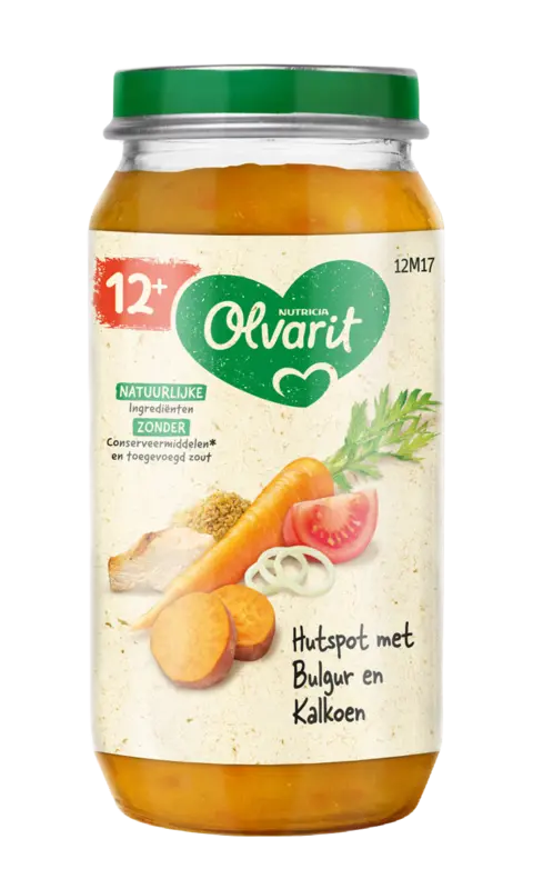 Olvarit Hutspot met bulgur en kalkoen 12m+