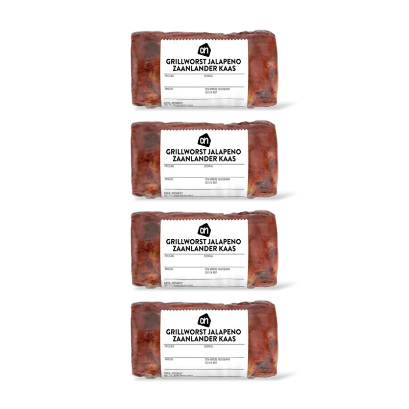 AH Grillworst jalapeno Zaanlander kaas 4-pk