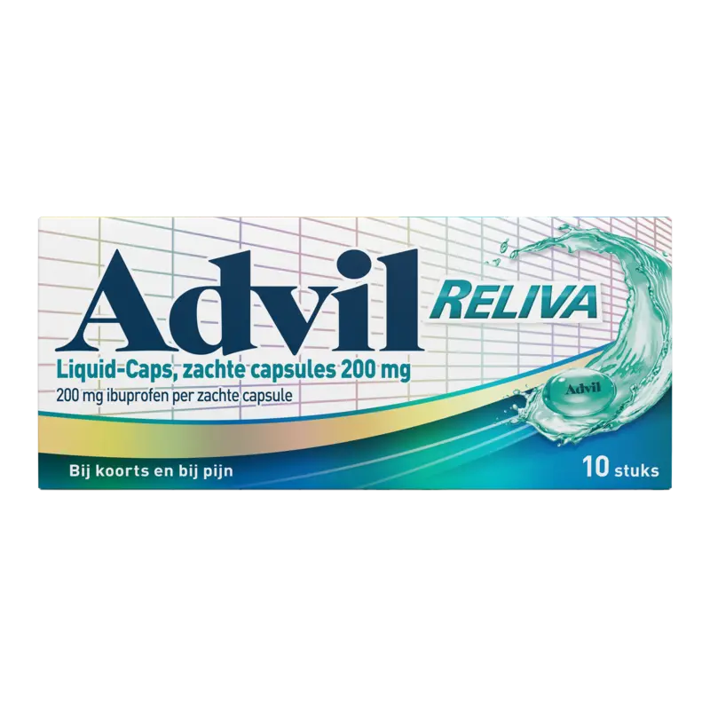 Advil Reliva 200mg ibuprofen zachte capsule