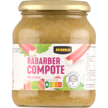 Jumbo Rabarbercompote met Stukjes 350 g