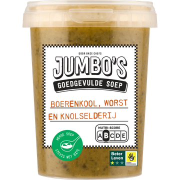 Jumbo's Goedgevulde Soep Boerenkool, Worst en Knolselderij 500 g
