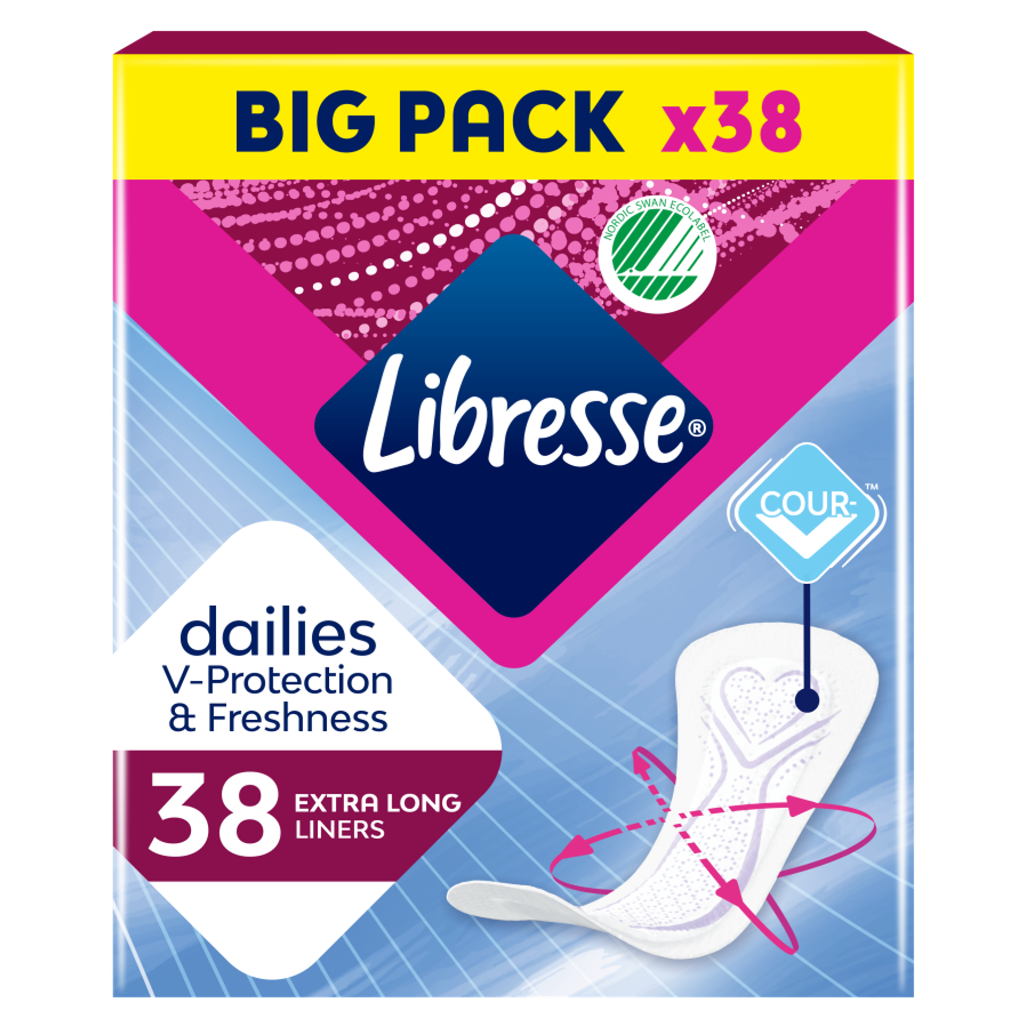 Libresse Dailies Inlegkruisjes Extra Long Big Pack 38 stuks