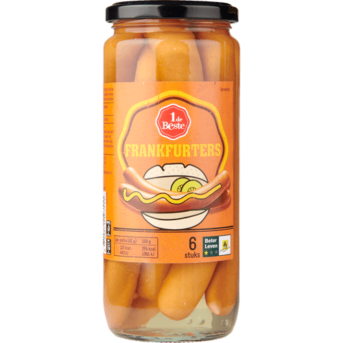 1 de Beste Frankfurters 6 stuks