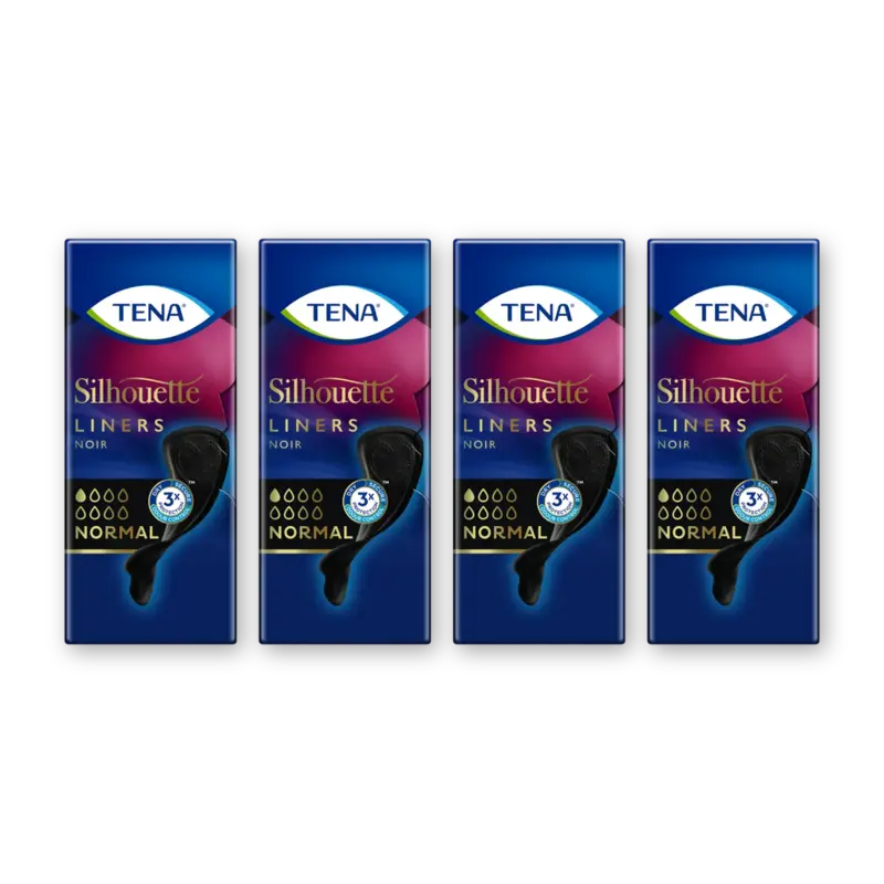 Tena Silhouette noir inlegkruisjes 4-pack