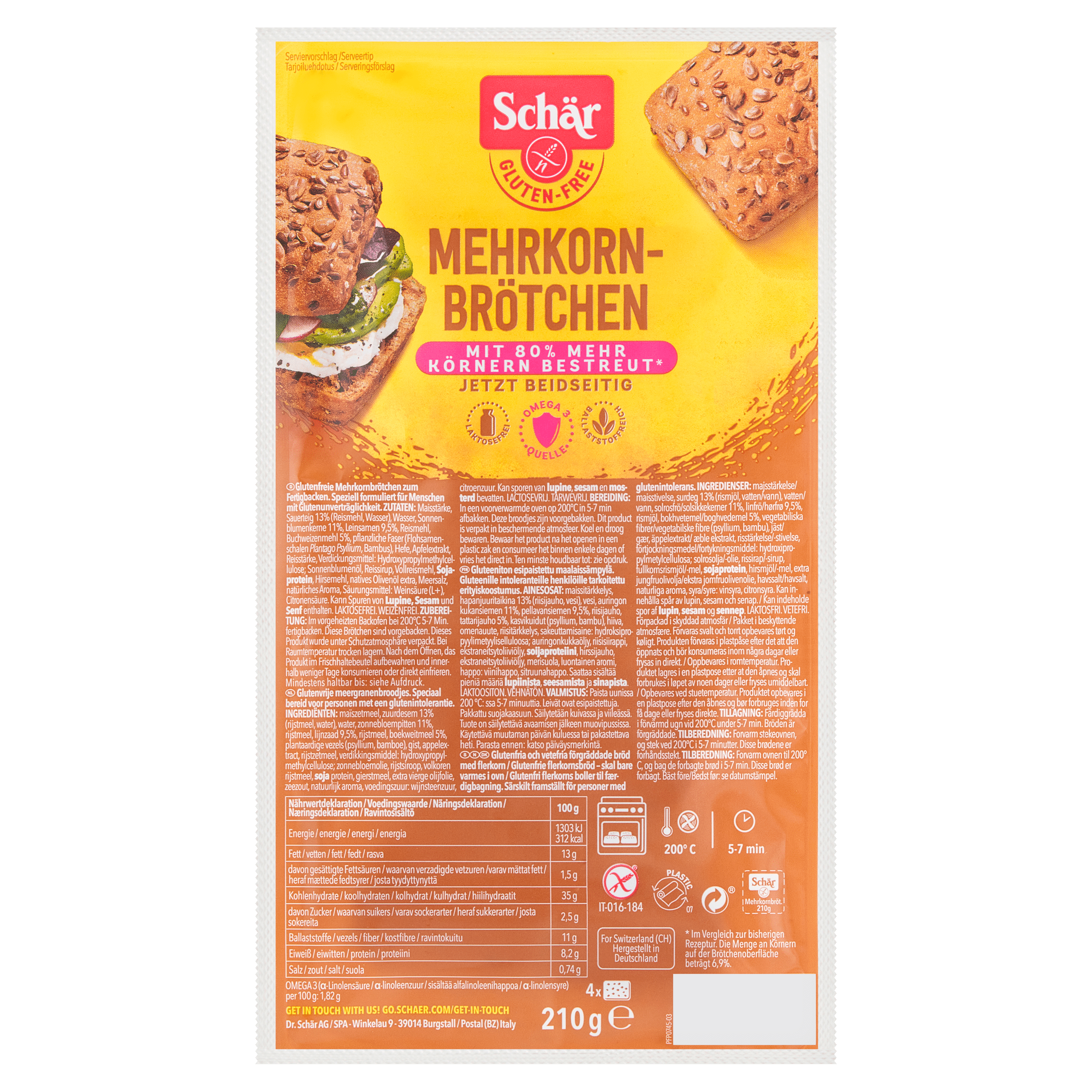 Schär Mehrkorn brotchen glutenvrij