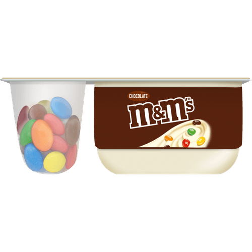 Danone M&M yoghurt vanille