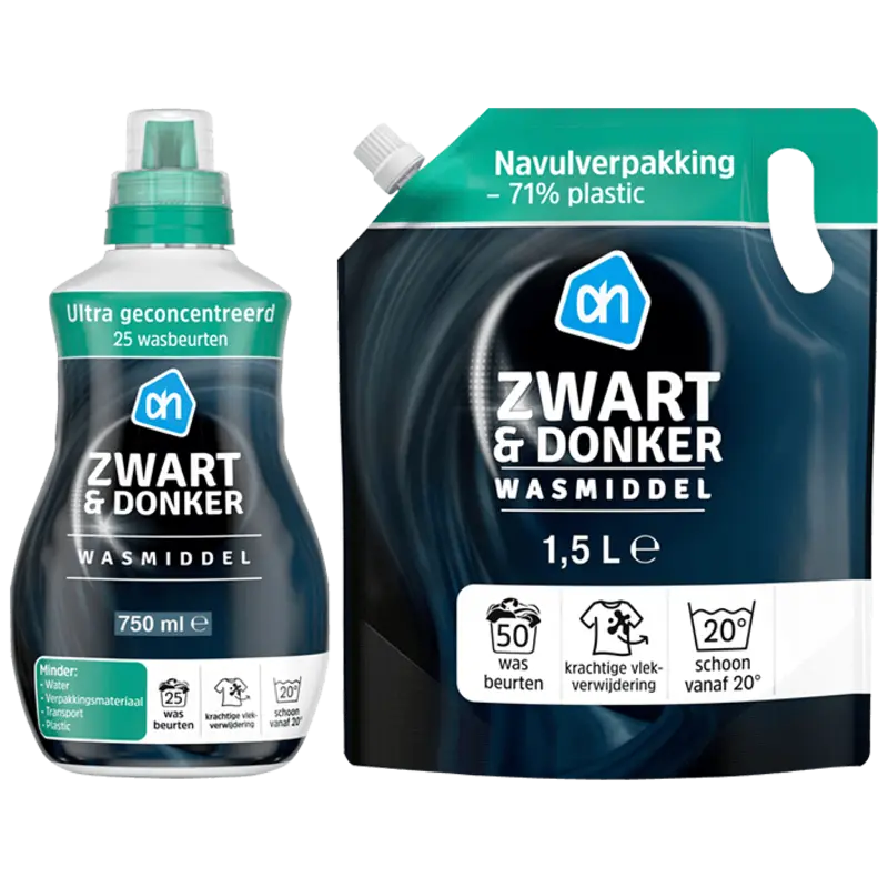 AH wasmiddel zwart pakket