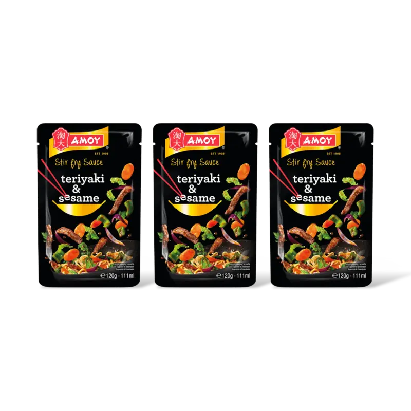 Amoy Stir fry sauce teriyaki-sesame 3-pack