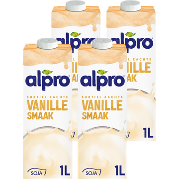 Alpro Sojadrink Vanille Houdbaar 4 x 1 L