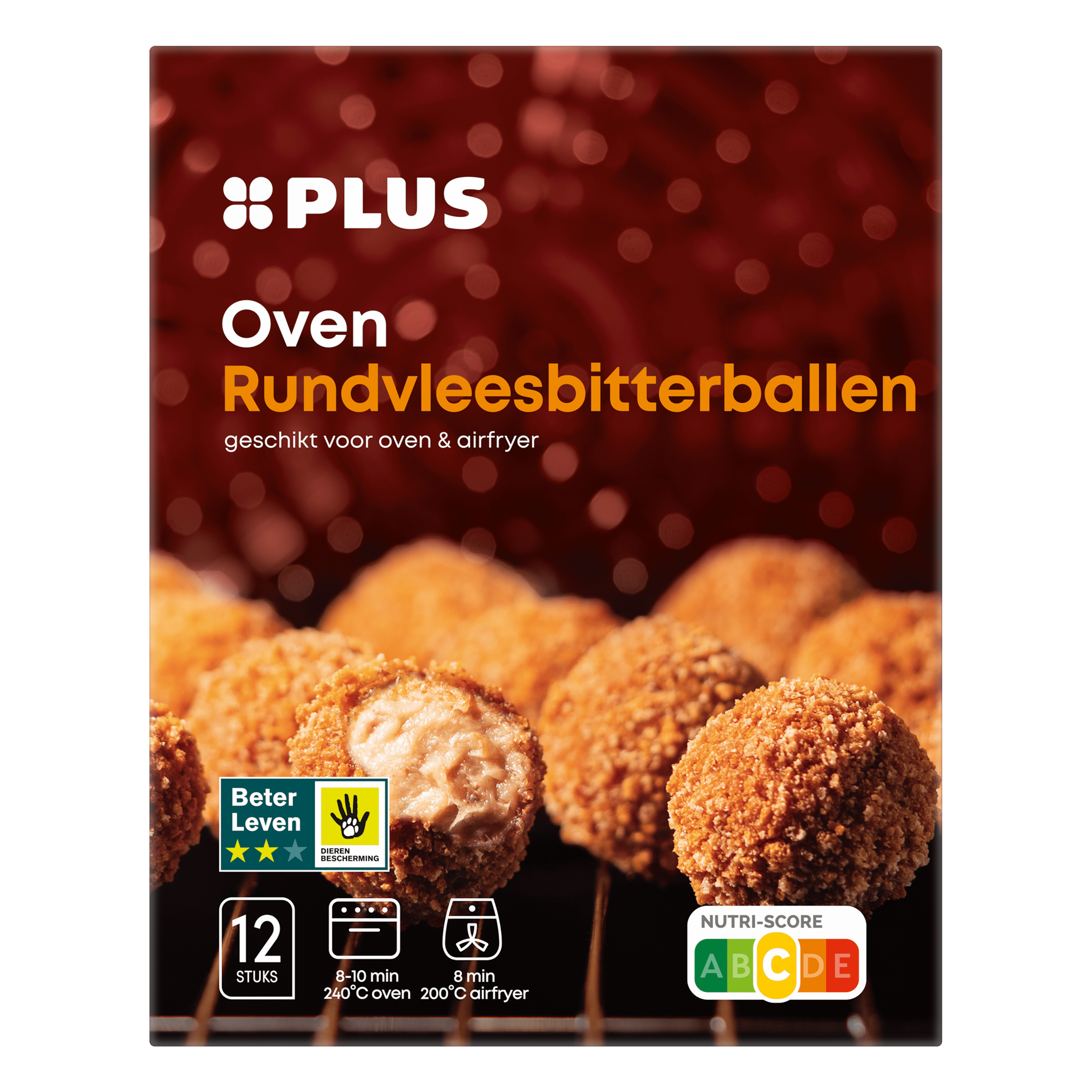 PLUS Oven rundvleesbitterballen 12 stuks