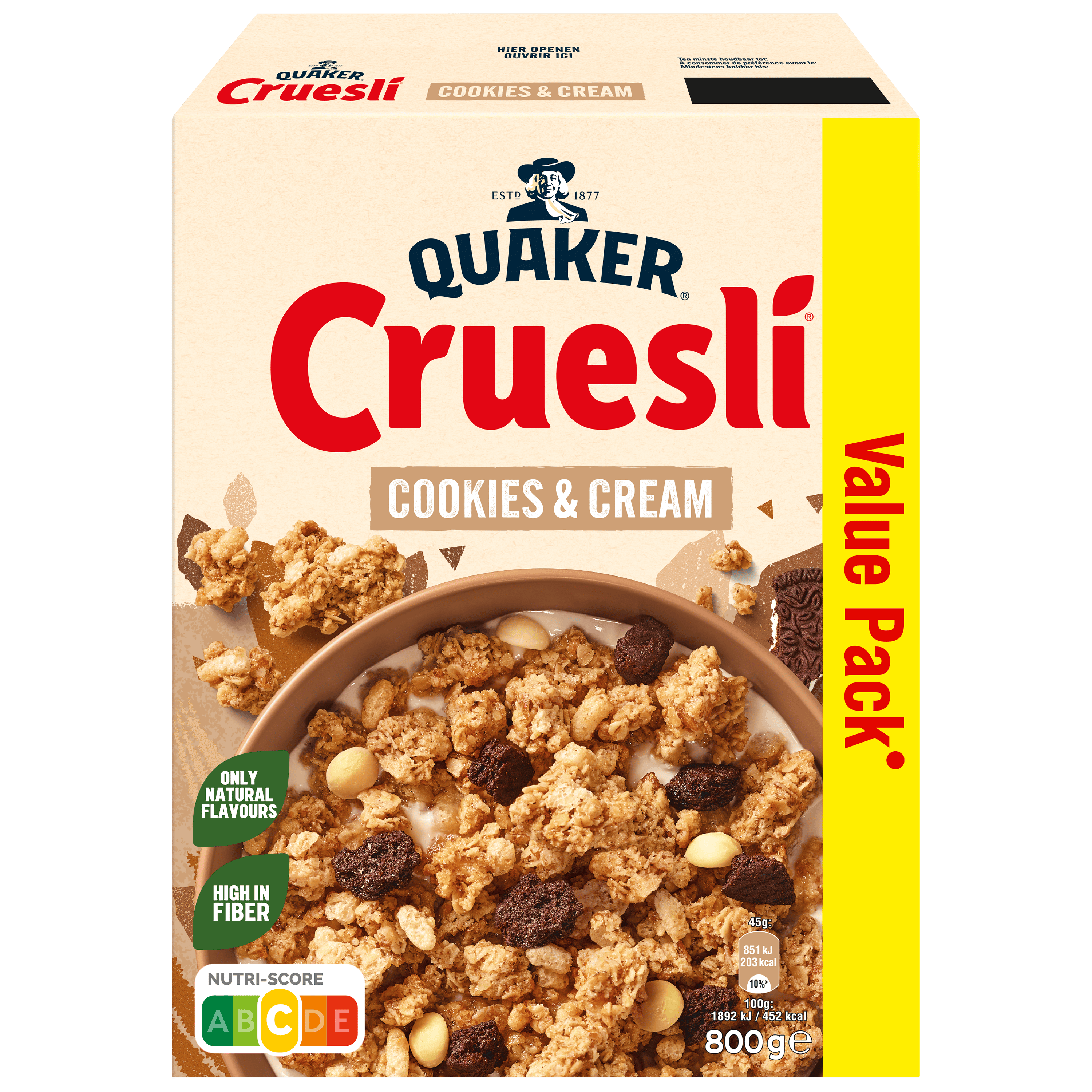 Quaker Cruesli Cookies & Cream GVP