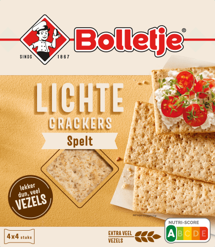 Bolletje Lichte crackers spelt 4 x 4 stuks