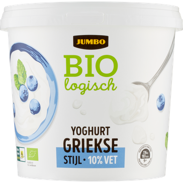 Jumbo Griekse Yoghurt Biologisch 10% Vet 1 kg
