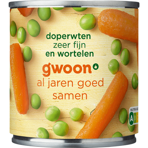 G'woon Doperwten wortelen extra fijn