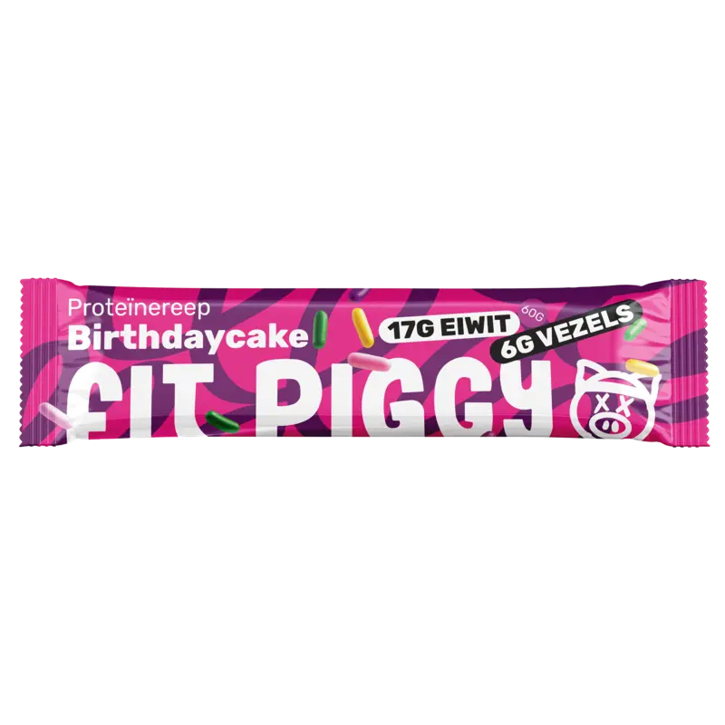 Fit Piggy Proteïnereep birthdaycake