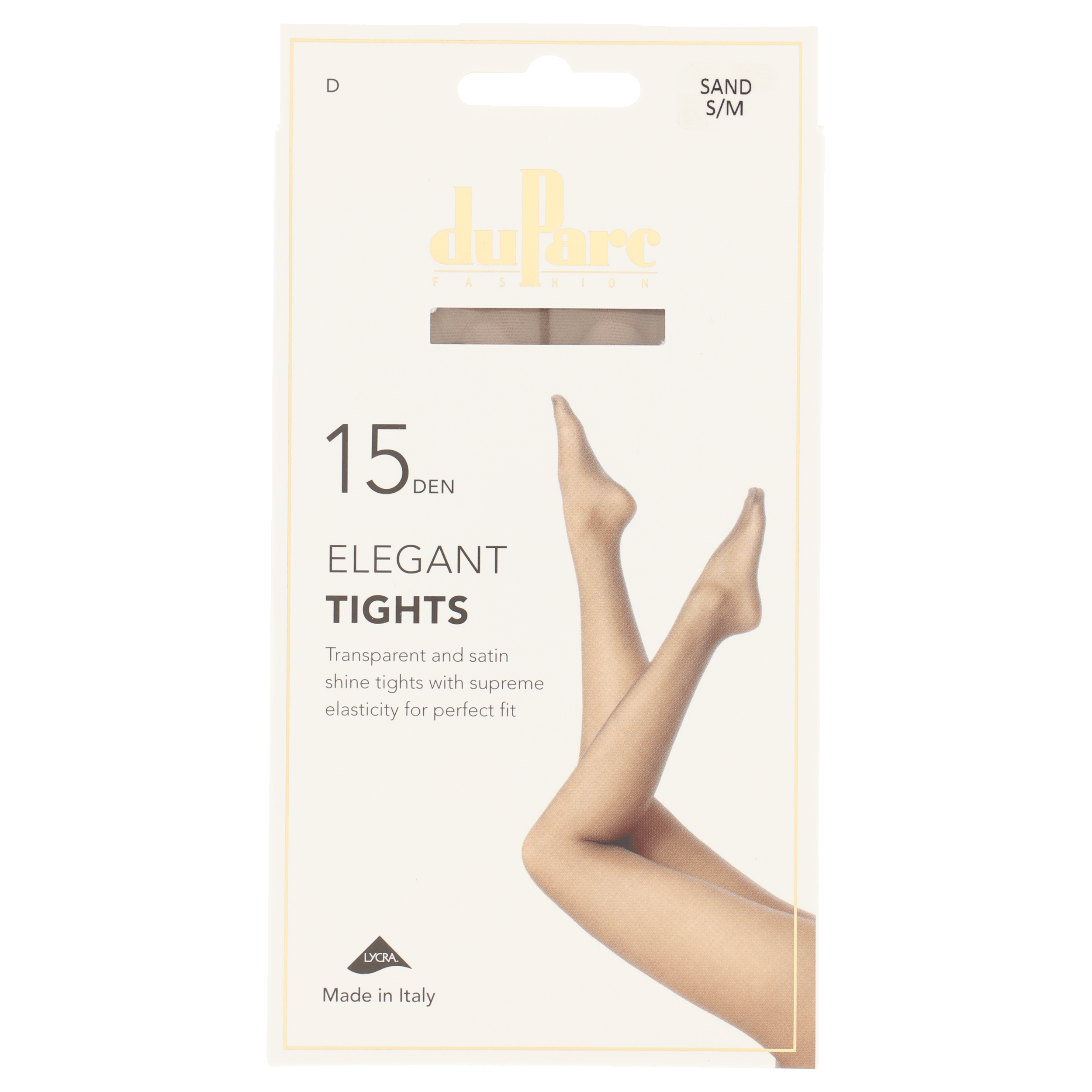 DuParc Panty Lycra 15D Satijnglans sand SM