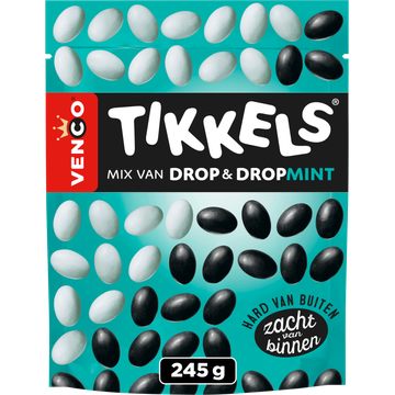 Venco Tikkels Mix van Drop & Dropmint 245 g