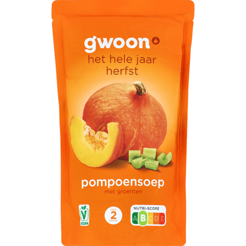 G'woon Soep in zak pompoen
