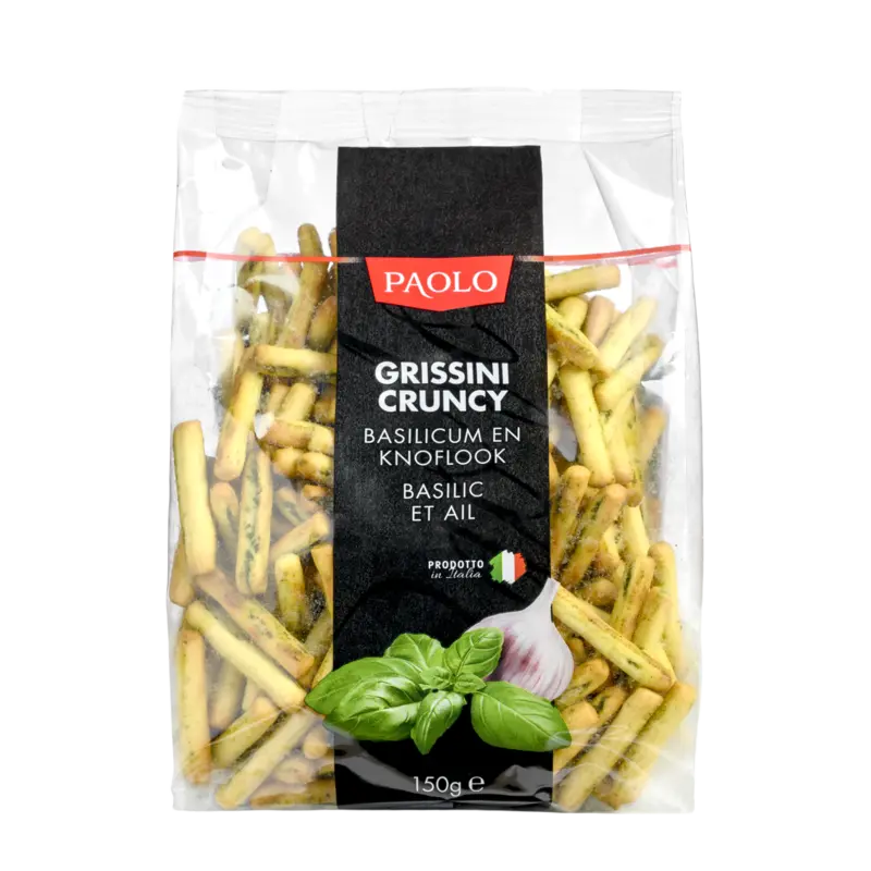 Paolo Cruncy stick knoflook & basilicum