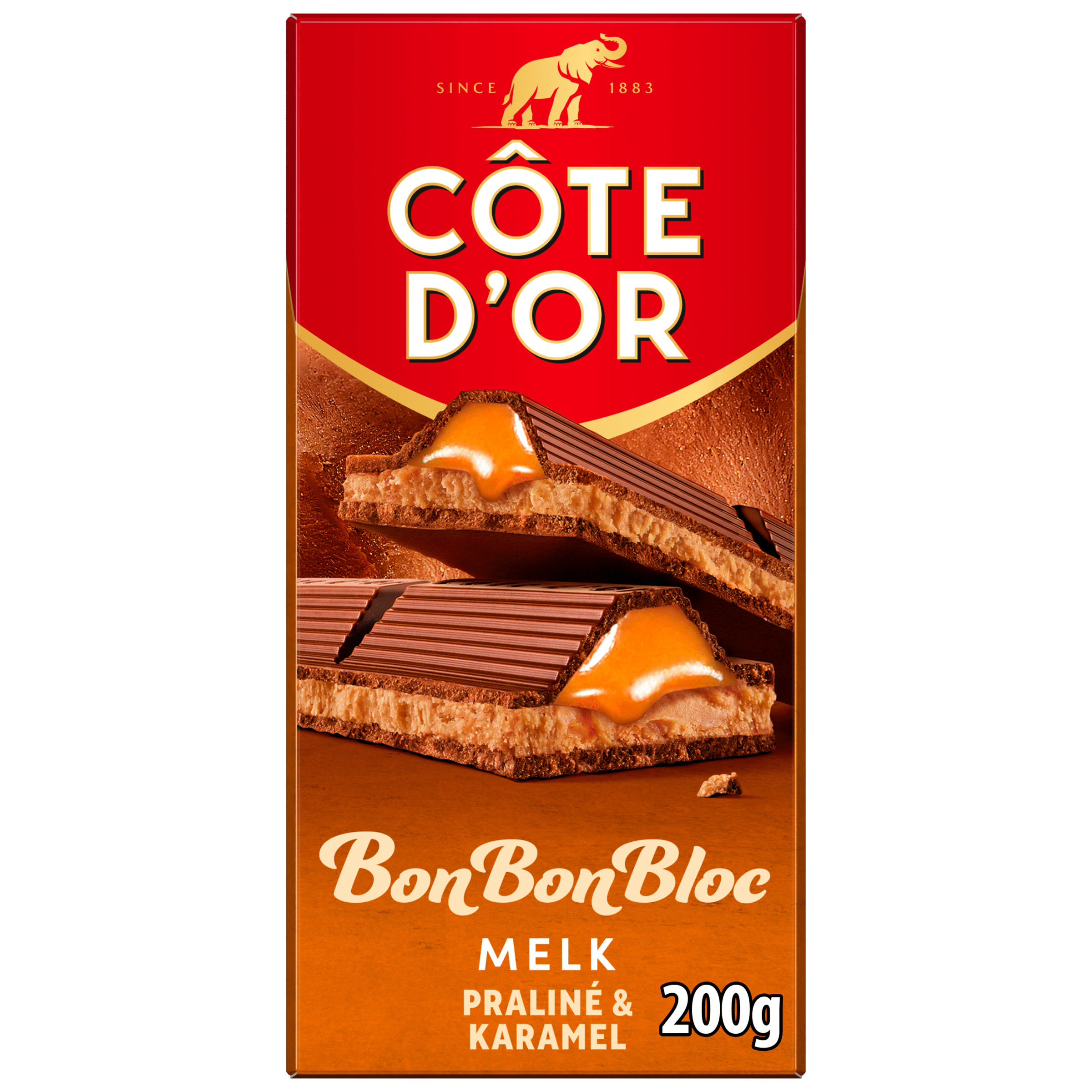 Côte d'Or BonBonBloc Praline karamel