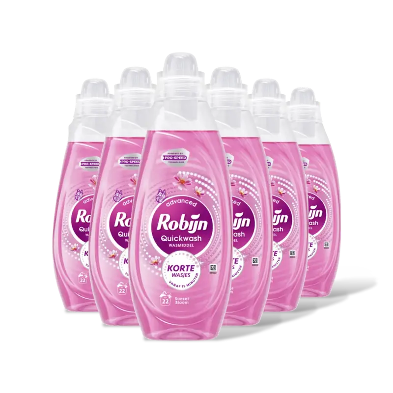 Robijn Quickwash sunset bloom wasmiddel 6-pack