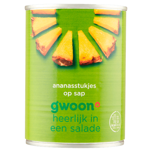 G'woon Ananasstukjes op sap