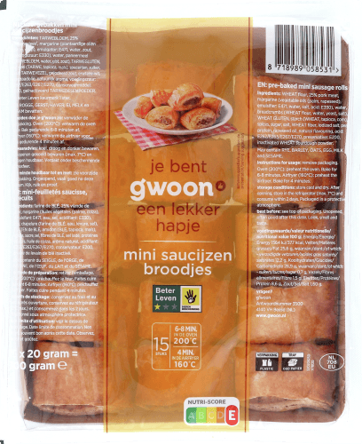 G'woon Mini saucijzen broodjes 15 st.