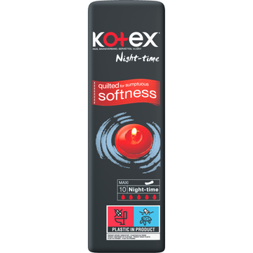 Kotex Maxi Night Time Maandverband 10 Stuks