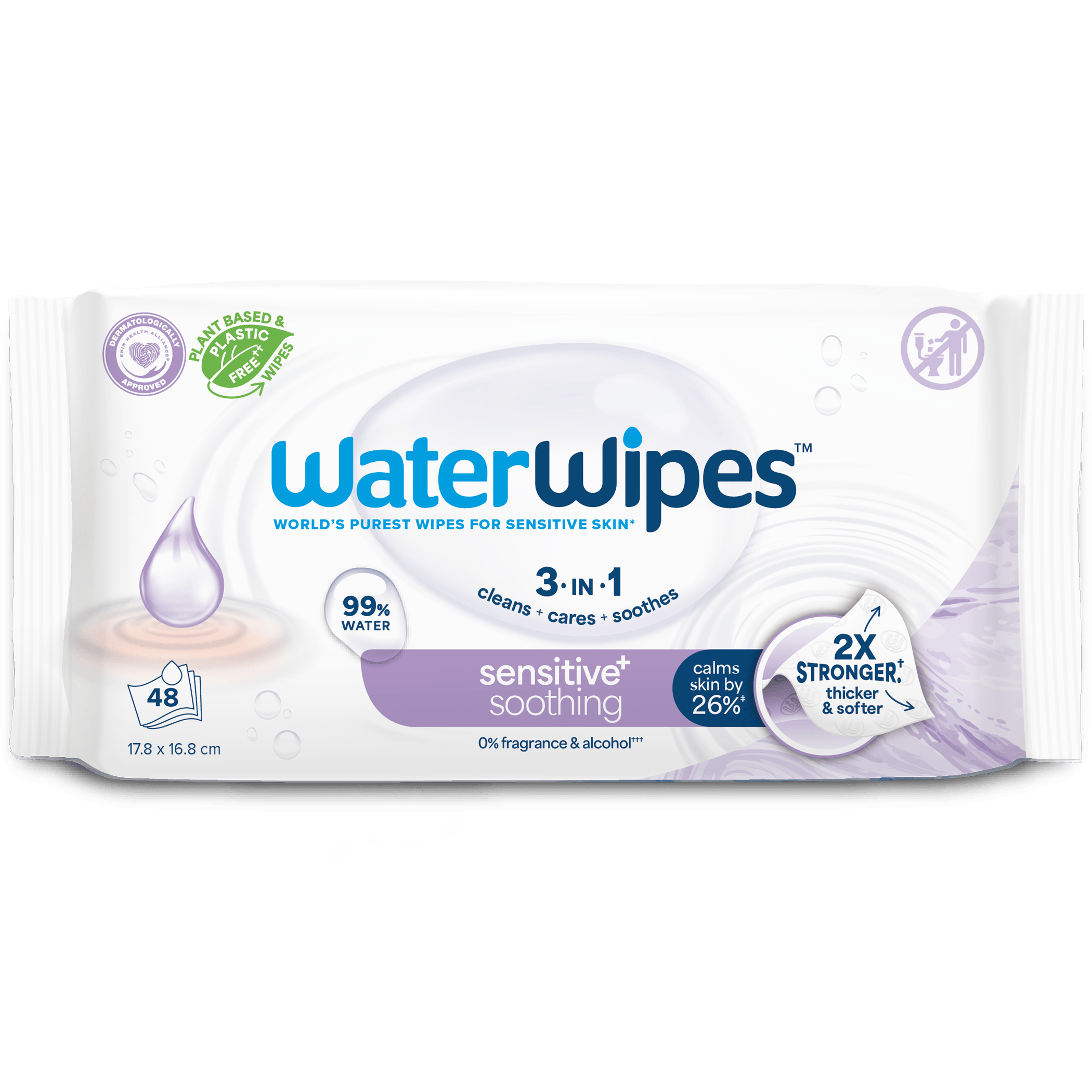 Waterwipes soothing clean 3in1