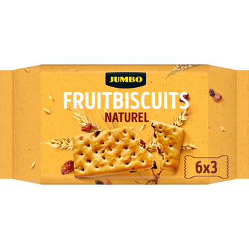 Jumbo Fruitbiscuits Naturel 6 x 3 Stuks