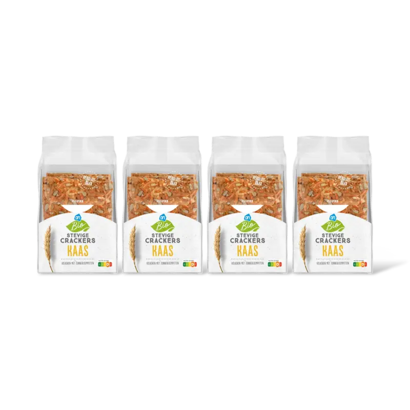 AH Biologisch Stevige crackers kaas 4-pack