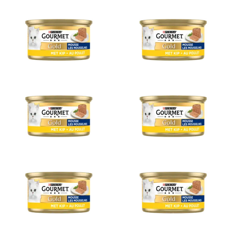 Gourmet Gold mousse met kip 6-pack