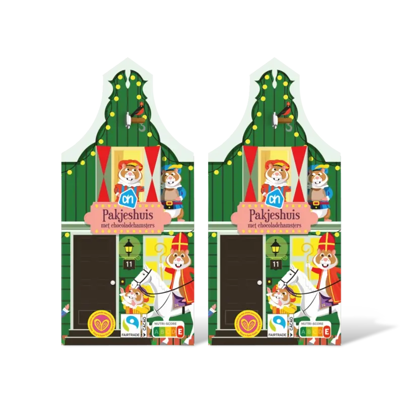 AH Pakjeshuis met chocoladehamsters 2-pack