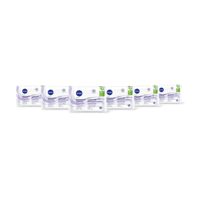 NIVEA Sensitive reinigingsdoekjes 6-pack