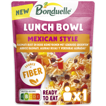 Bonduelle Lunch Bowl Mexican Style - Basmati rijst en rode kidneybonen met gekruide groenten 250g