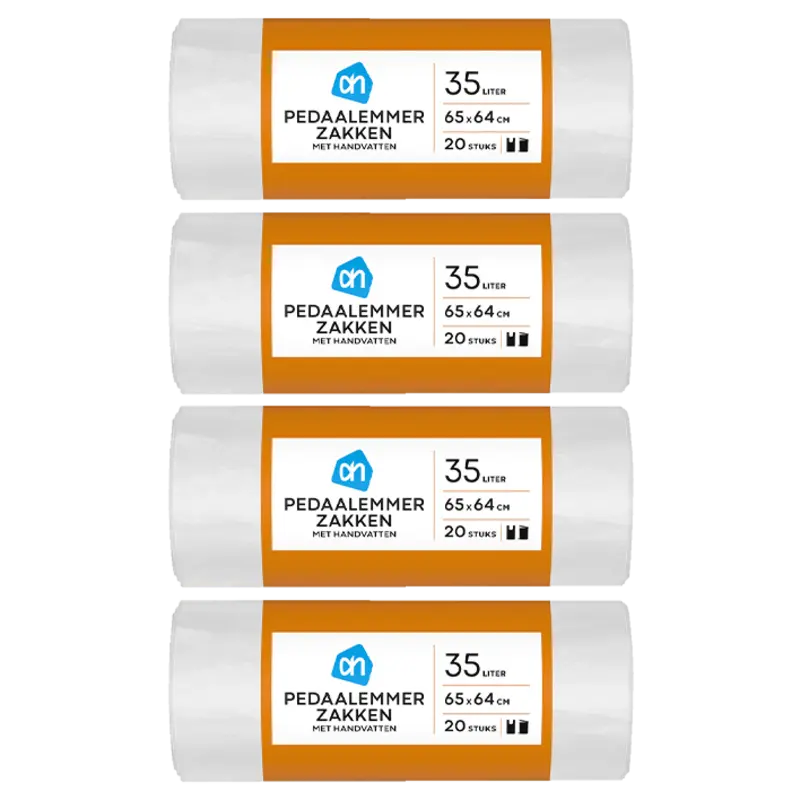 AH Pedaalemmerzakken 35 liter 4-pack